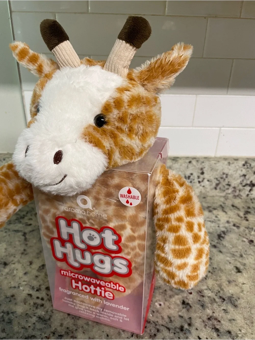 Aroma Home Hot Hugs Microwaveable Hottie Plush (Giraffe) - Lavender Scent gift